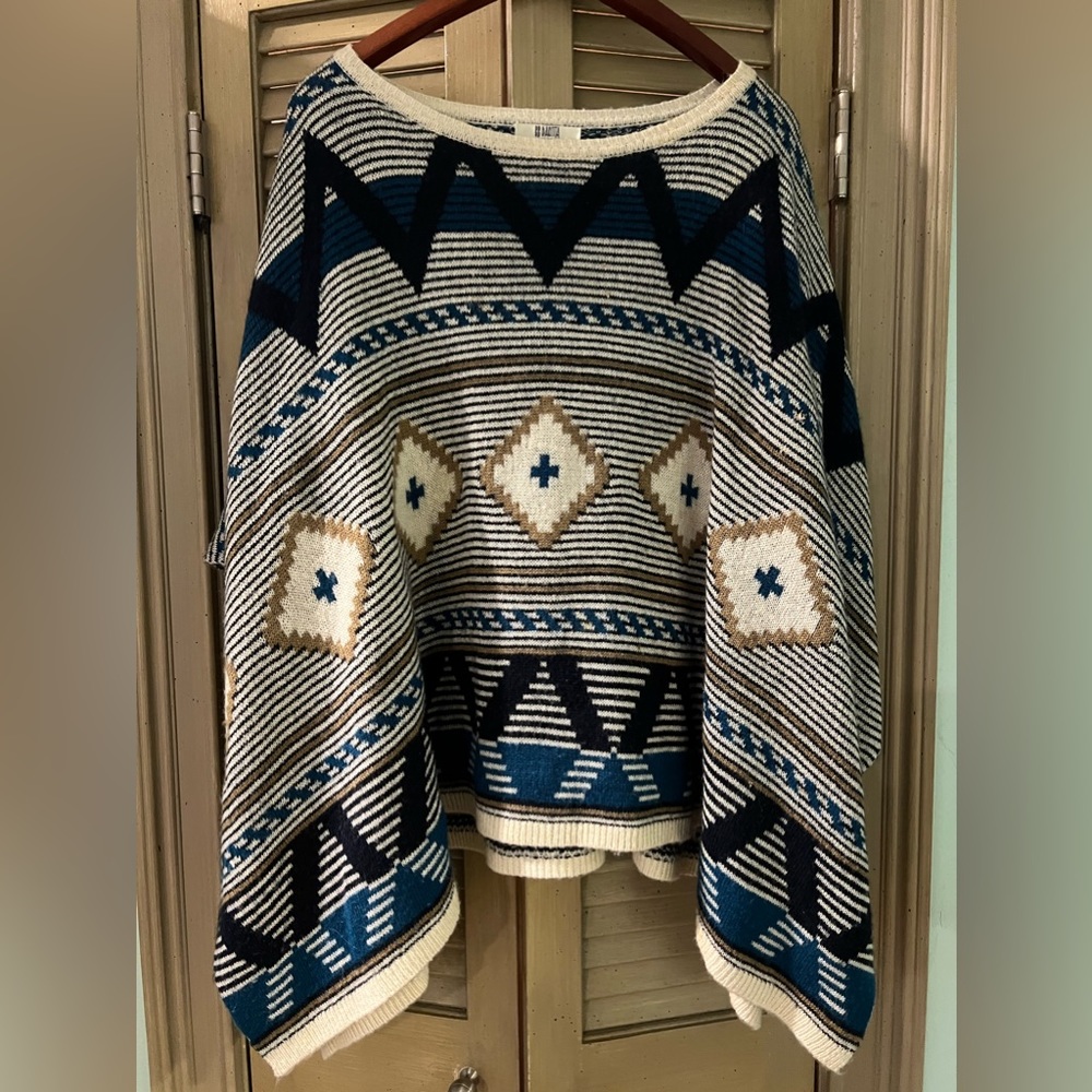 BB Dakota Women's Dupree Knit Poncho One Size Multicolor